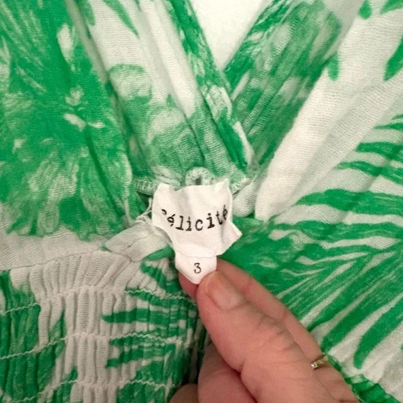 Tropical Green Leaf Print Maxi Dress - Picture 6 of 6